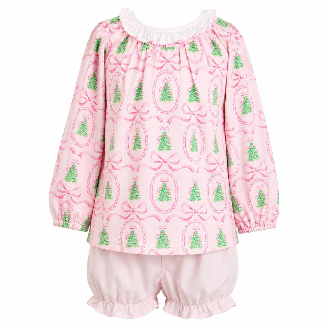 Pink Tannenbaum Bloomer Set Girl Bloomer Set Proper Peony 