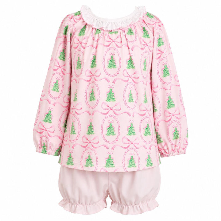 Pink Tannenbaum Bloomer Set Girl Bloomer Set Proper Peony 