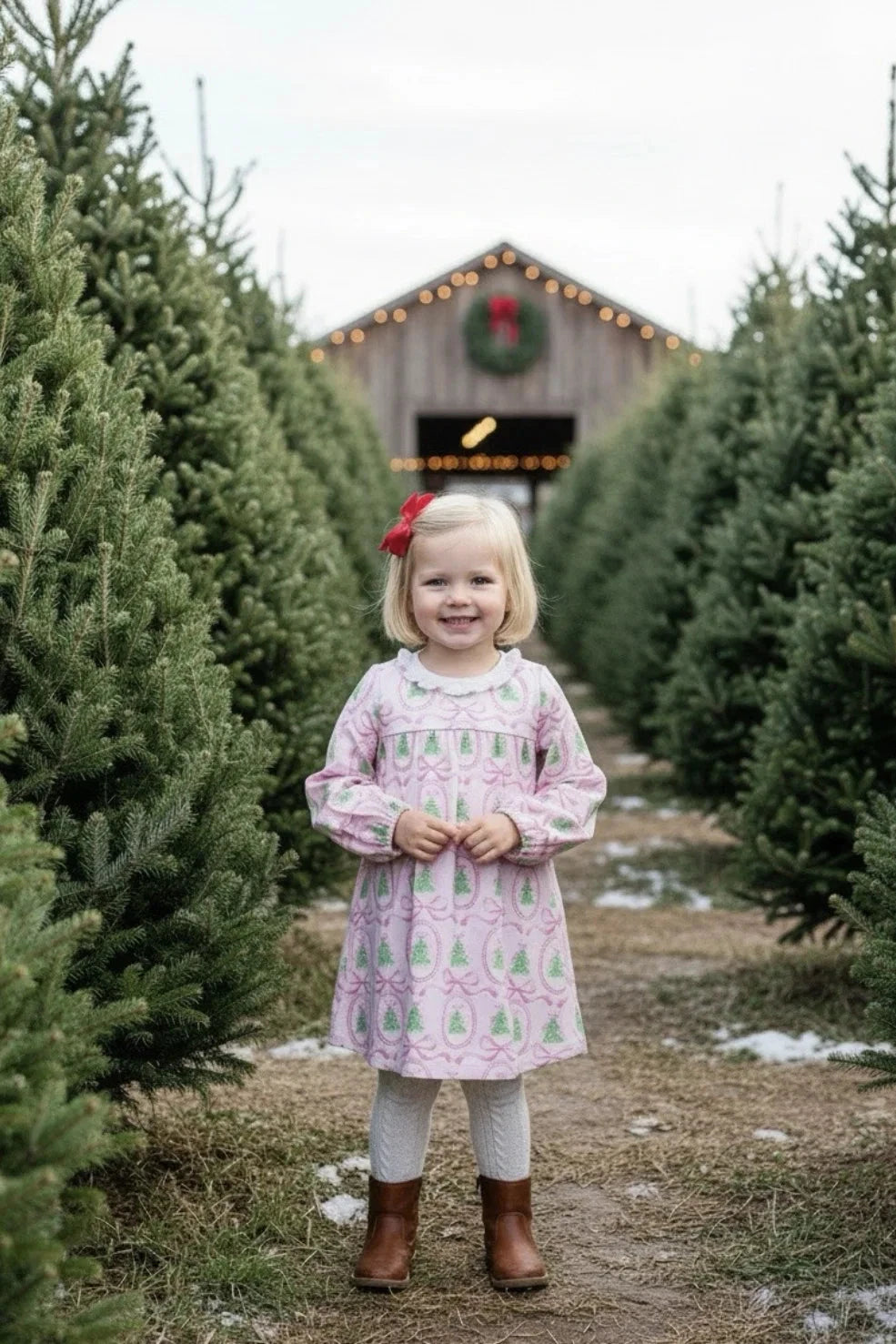 Pink Tannenbaum Dress Girl Dress Proper Peony 
