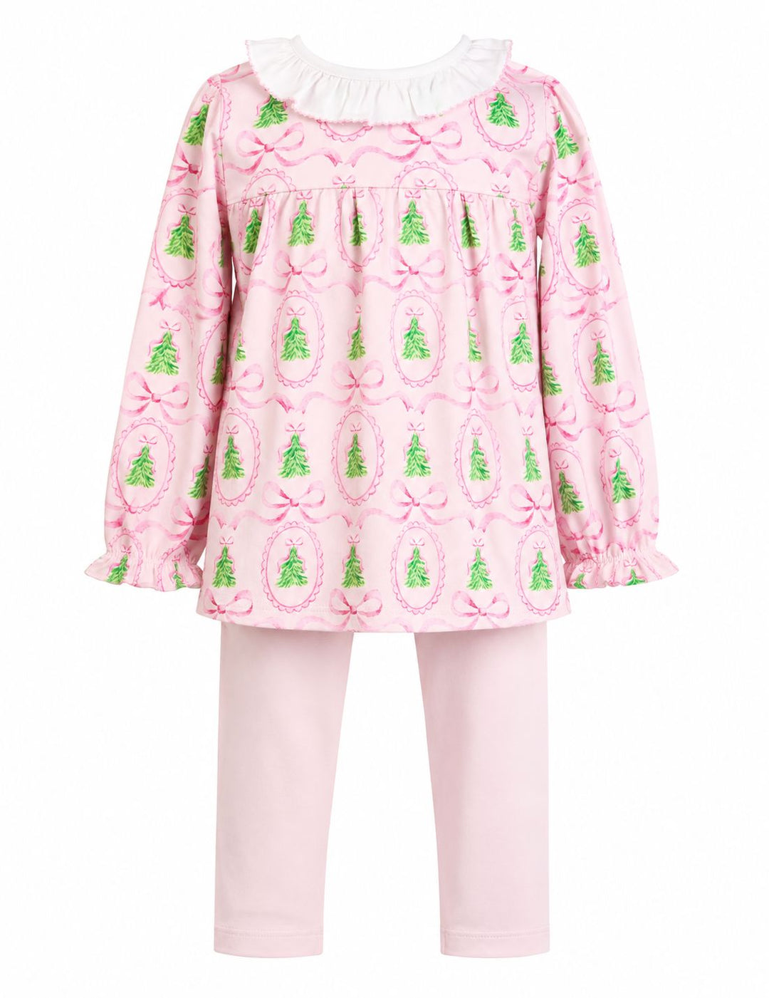 Pink Tannenbaum Tunic Set Girl Pant Set Proper Peony 