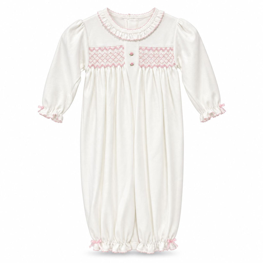Pink/White Newborn Converter Girl Converter Gown Baby Threads 