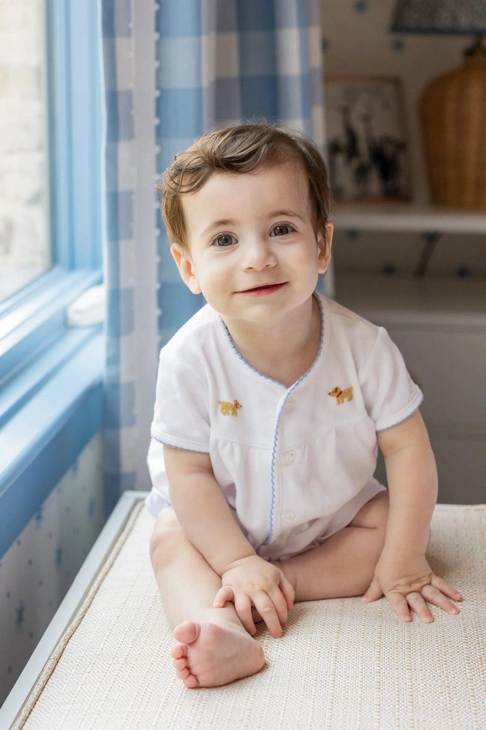 Pinpoint Layette Knit Set - Boy Lab Boy Set Little English 