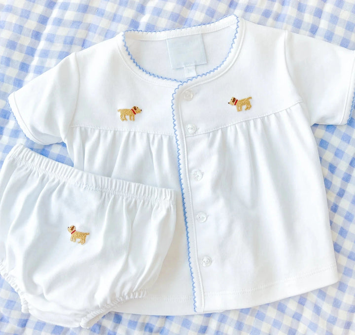 Pinpoint Layette Knit Set - Boy Lab Boy Set Little English 
