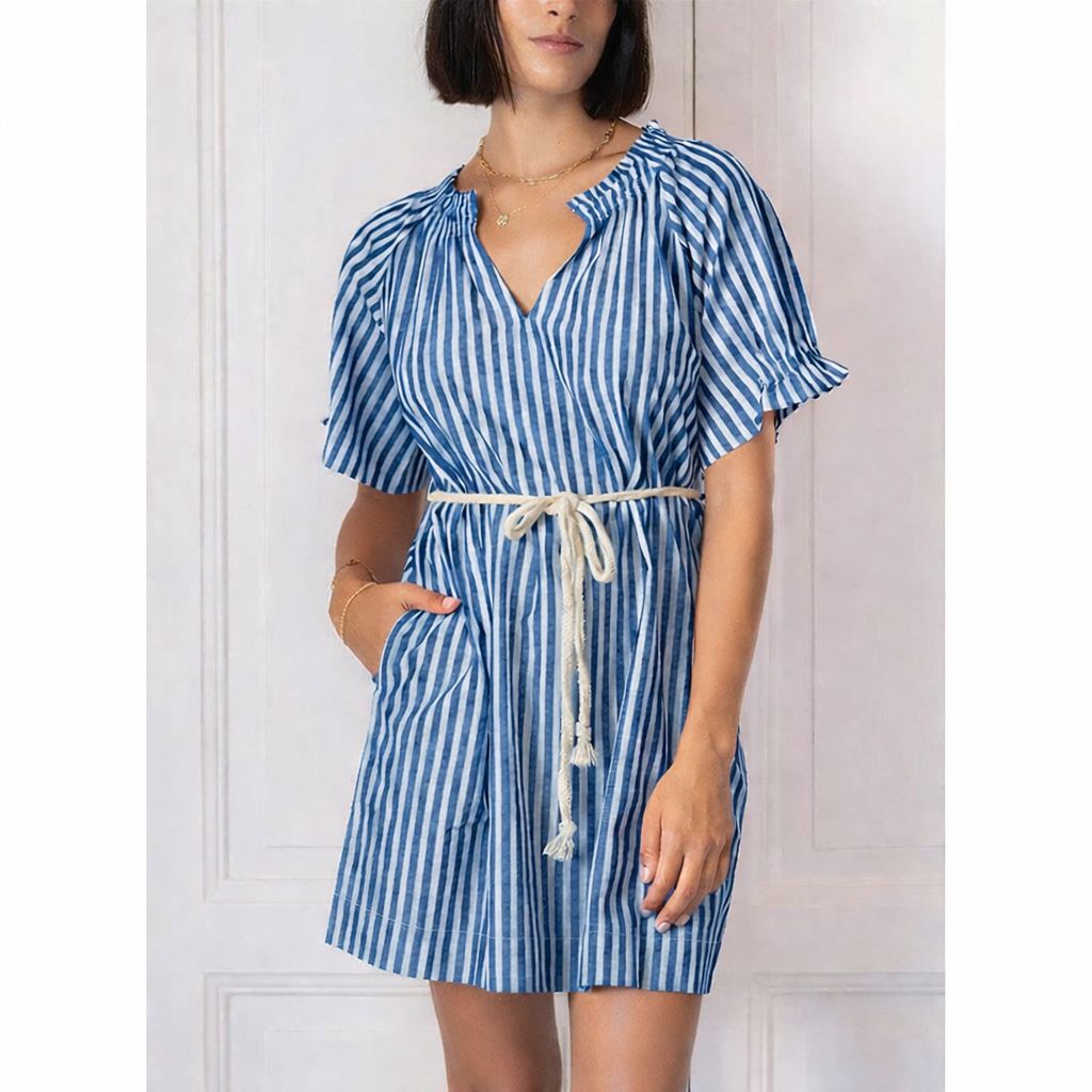 Pisco Dress - Blue Stripe Womens Dress MerSea 