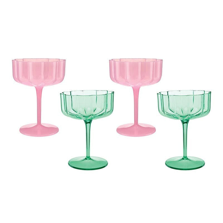 Plastic Coupe Glasses - Set of 4 Champagne Glass Vietri 