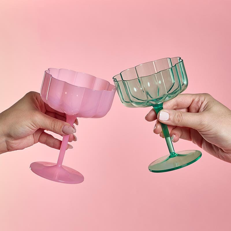 Plastic Coupe Glasses - Set of 4 Champagne Glass Vietri 