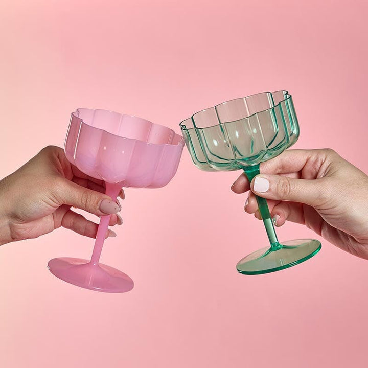Plastic Coupe Glasses - Set of 4 Champagne Glass Vietri 