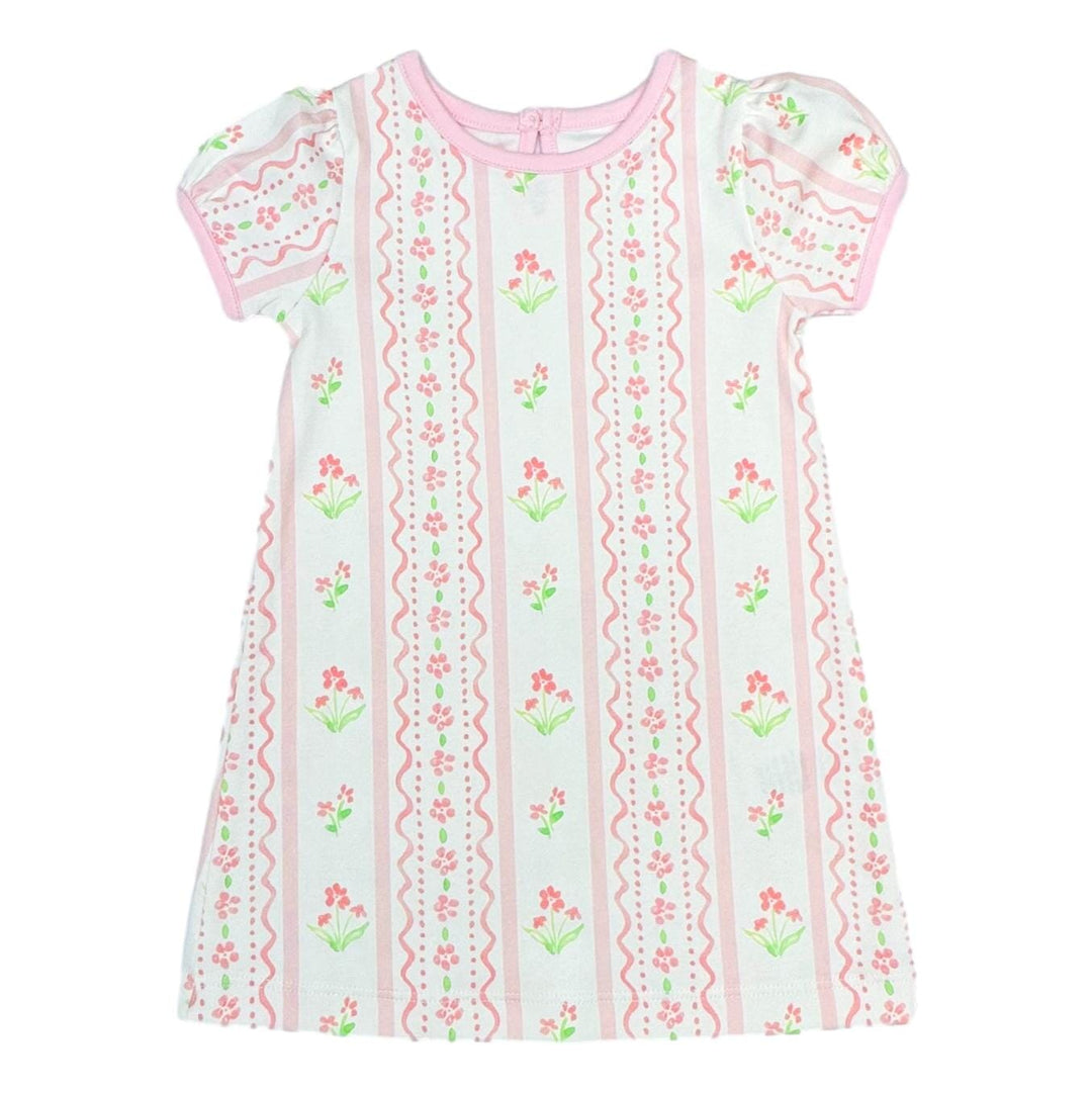 Play Dress - Pink Floral Scallop Girl Dress James and Lottie 