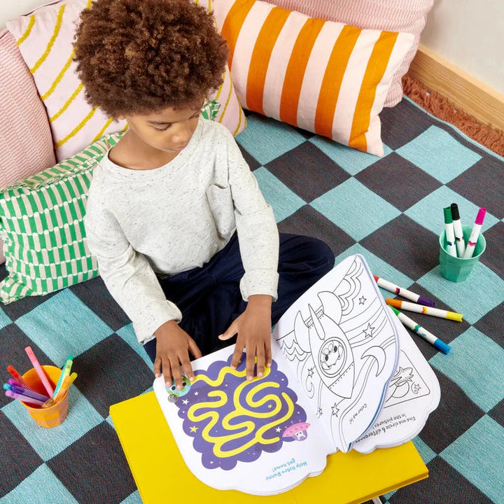 Playful Pages Activity Book - Pets in Space Coloring Supplies Ooly 
