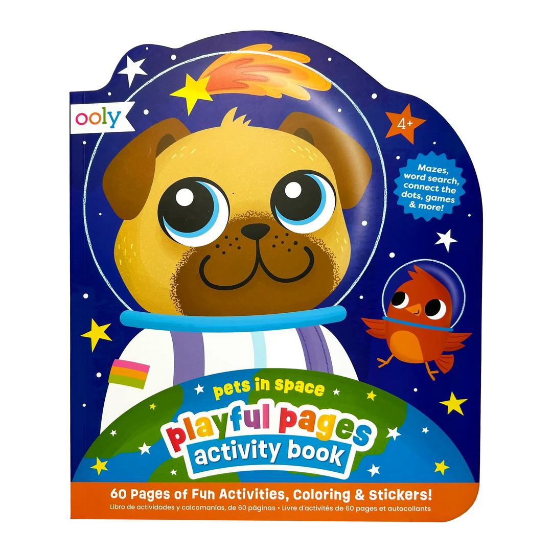 Playful Pages Activity Book - Pets in Space Coloring Supplies Ooly 
