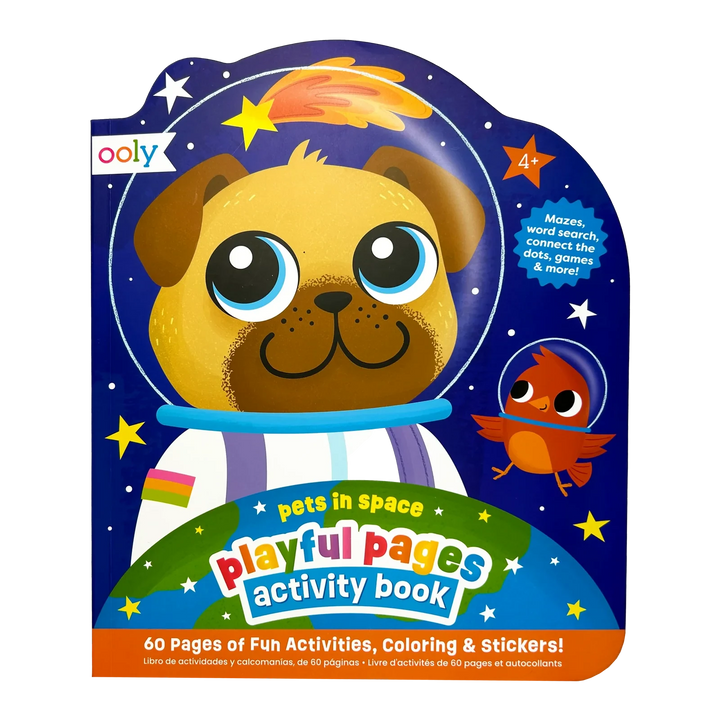 Playful Pages Activity Book - Pets in Space Coloring Supplies Ooly 
