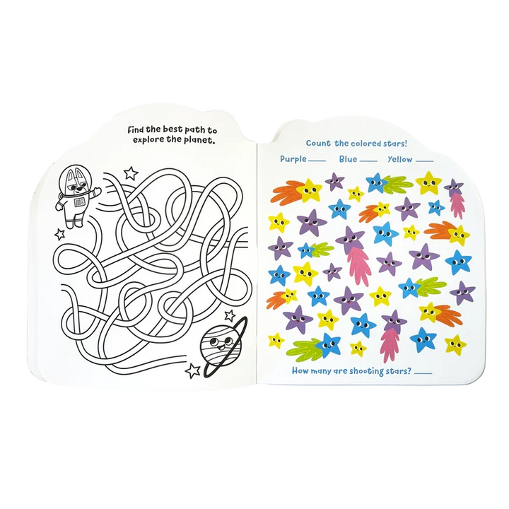 Playful Pages Activity Book - Pets in Space Coloring Supplies Ooly 