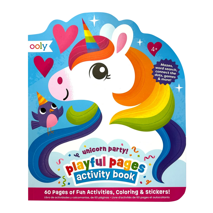 Playful Pages Activity Book - Unicorn Party Coloring Supplies Ooly 