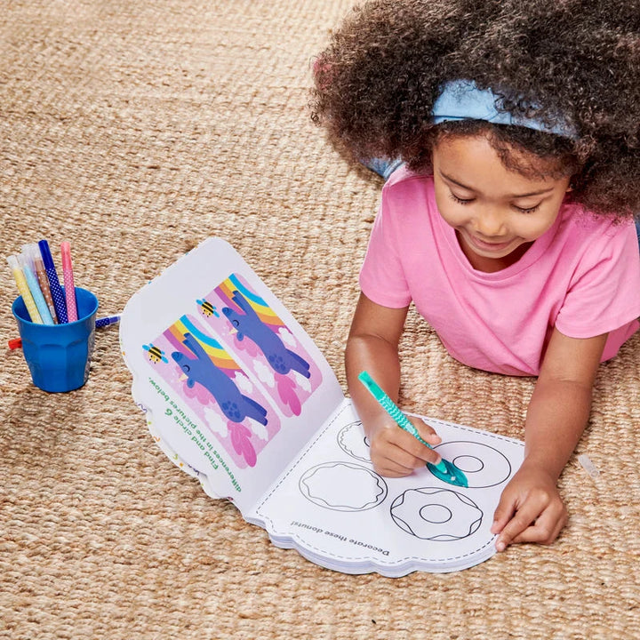 Playful Pages Activity Book - Unicorn Party Coloring Supplies Ooly 