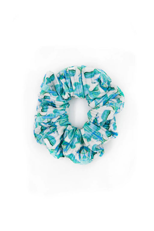Pleated Scrunchie - Fern Blue Accessories Laura Park Design 