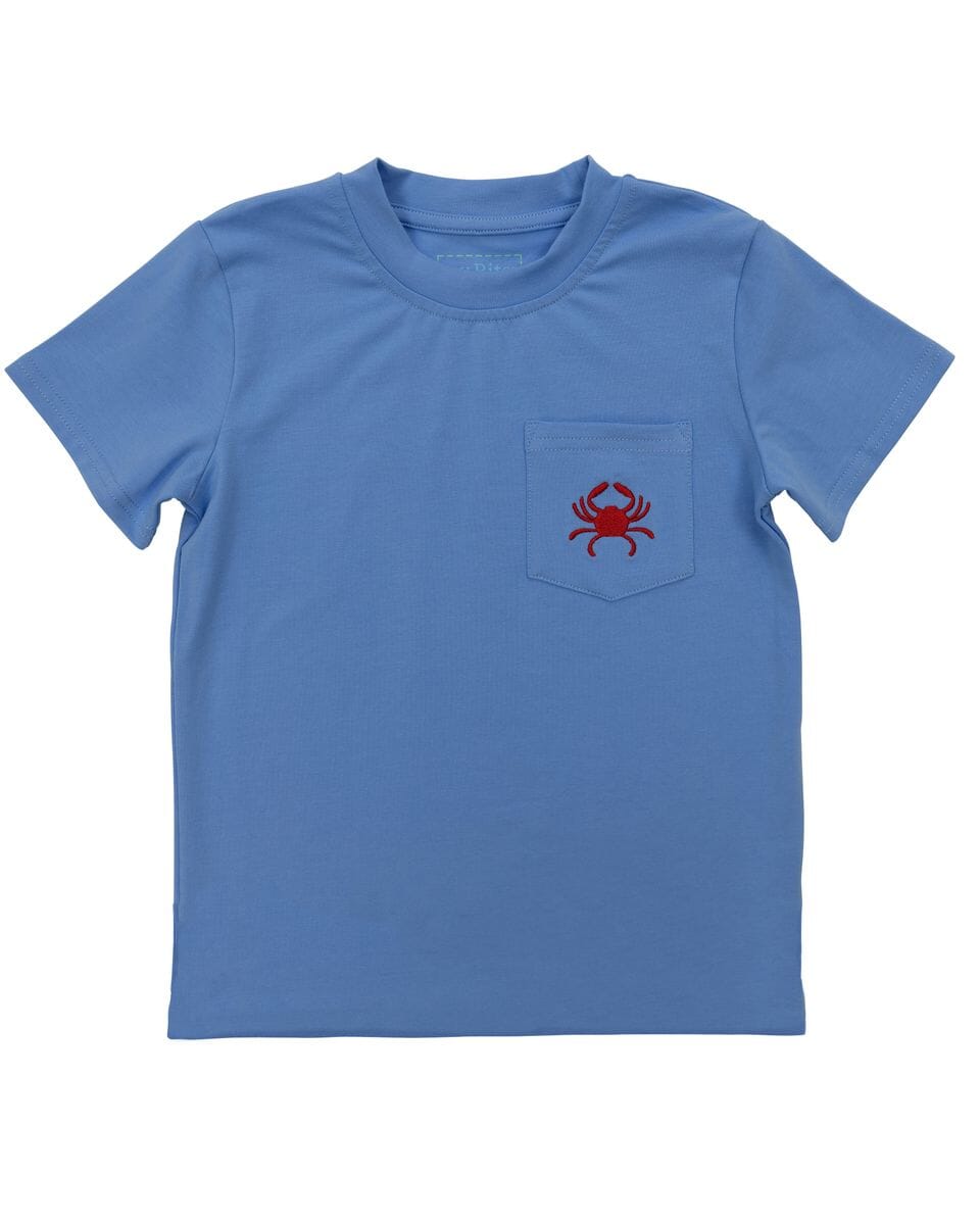 Pocket Short Sleeve Tee Shirt - Crab Boy Shirt Itsy Bitsy 