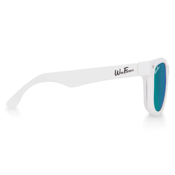 Polarized WeeFarers® - White and Sea Green Girl Sunglasses Weefarers 