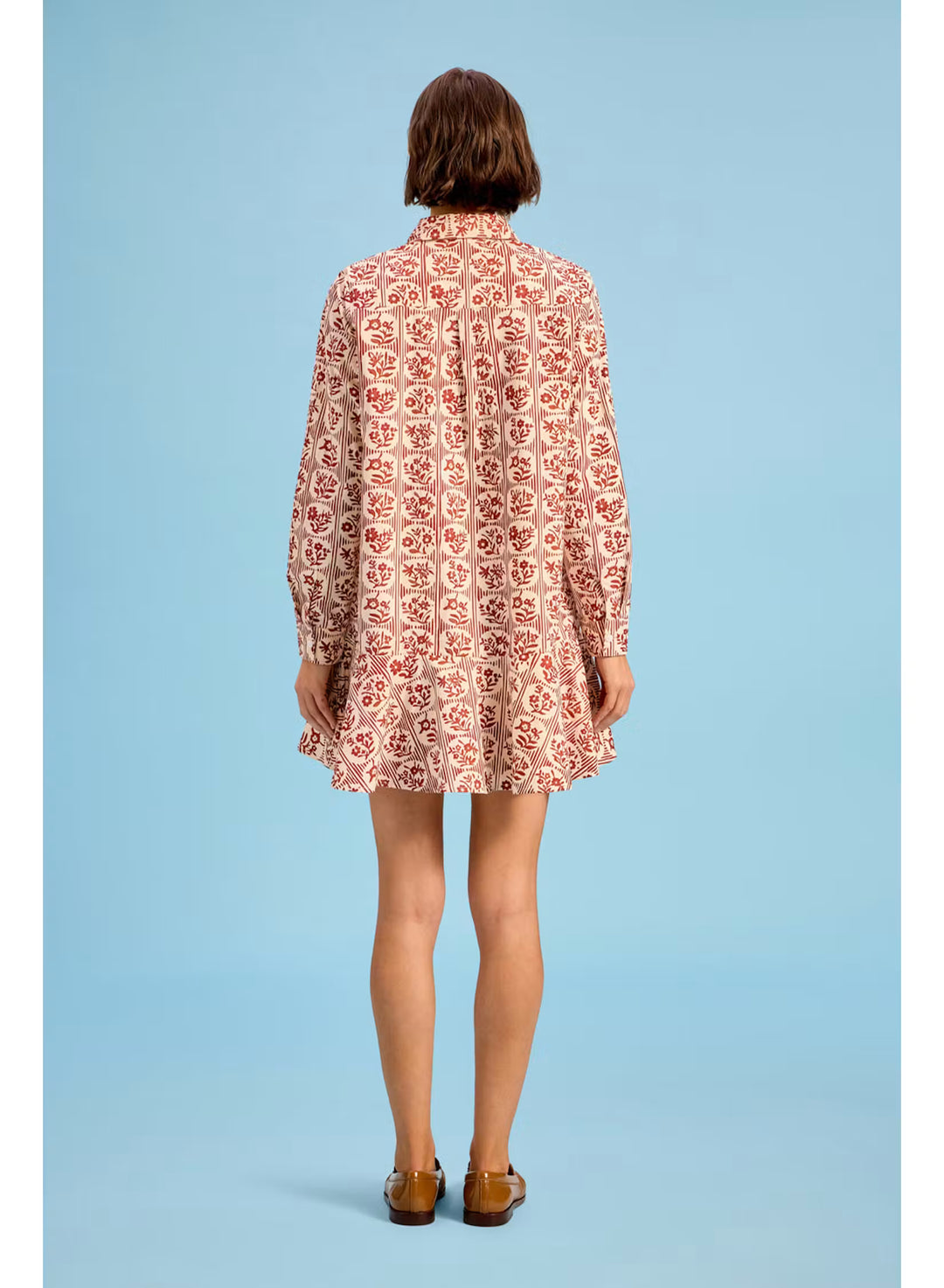 Polly Dress - Brick Bloom Womens Dress Livro 