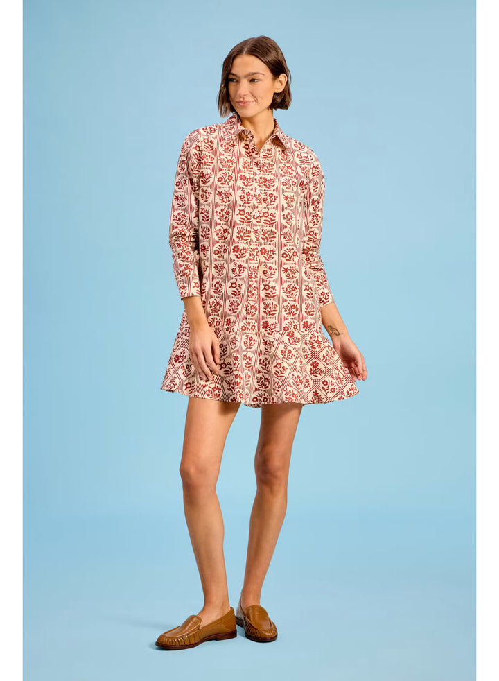 Polly Dress - Brick Bloom Womens Dress Livro 