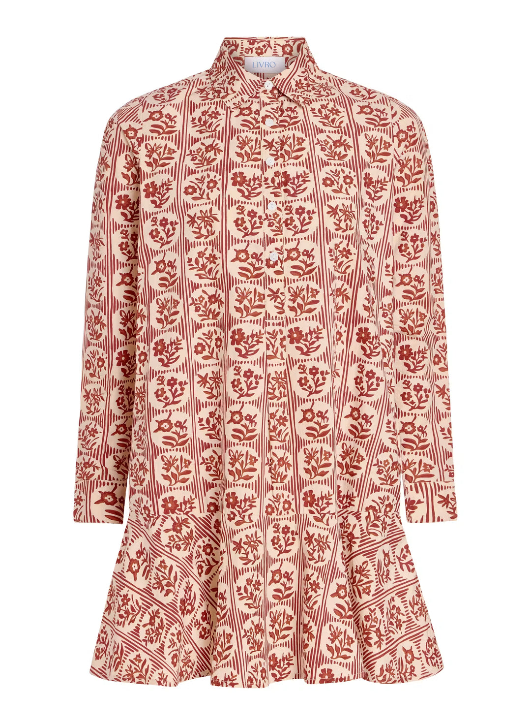 Polly Dress - Brick Bloom Womens Dress Livro 