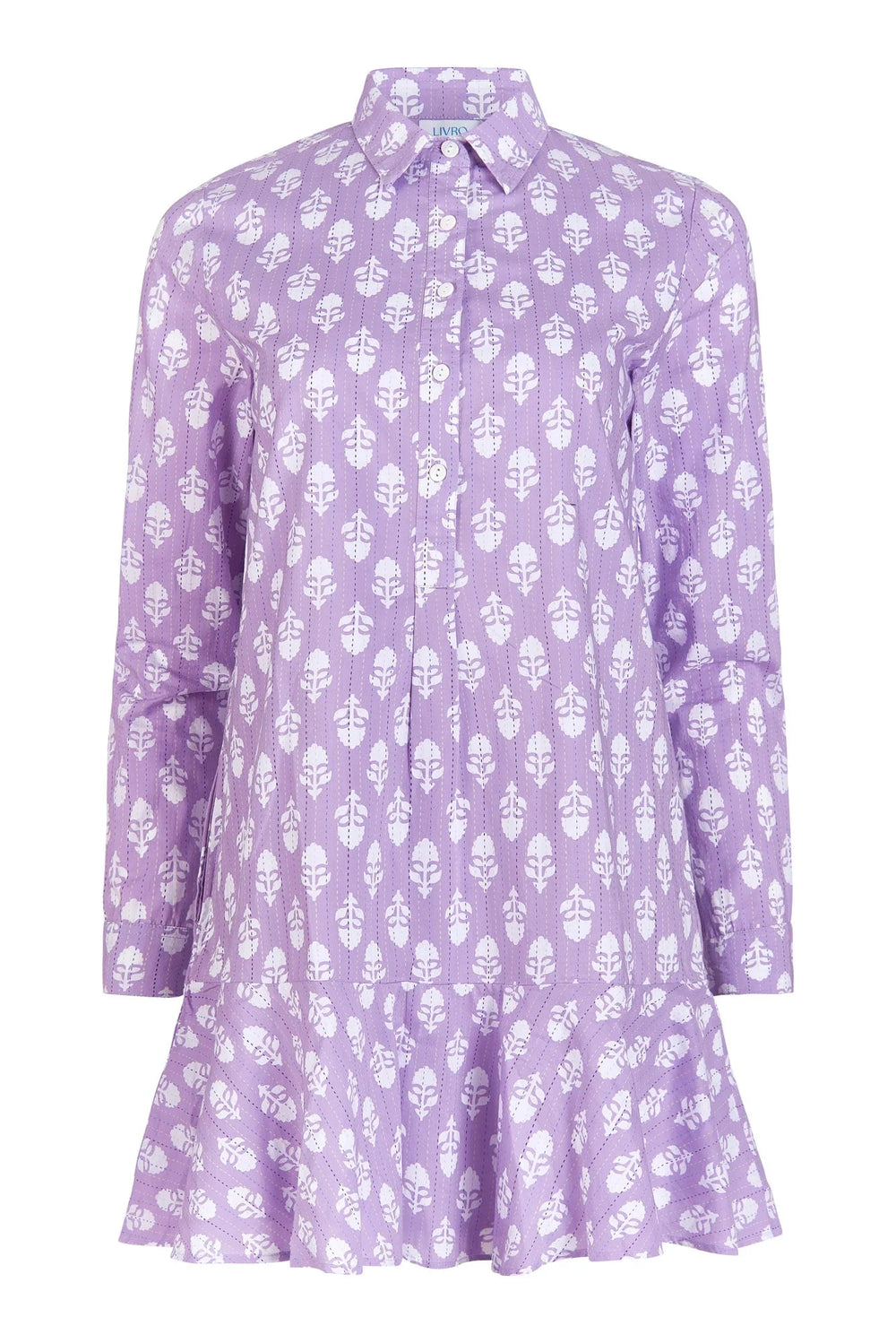 Polly Dress - Lavender Sprigs Womens Dress Livro 