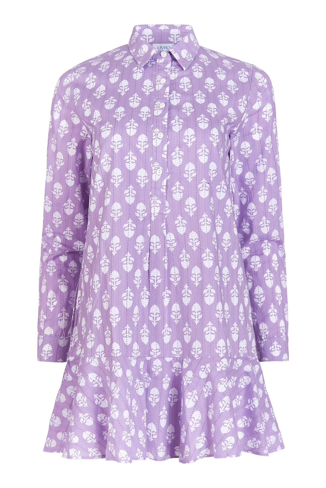 Polly Dress - Lavender Sprigs Womens Dress Livro 