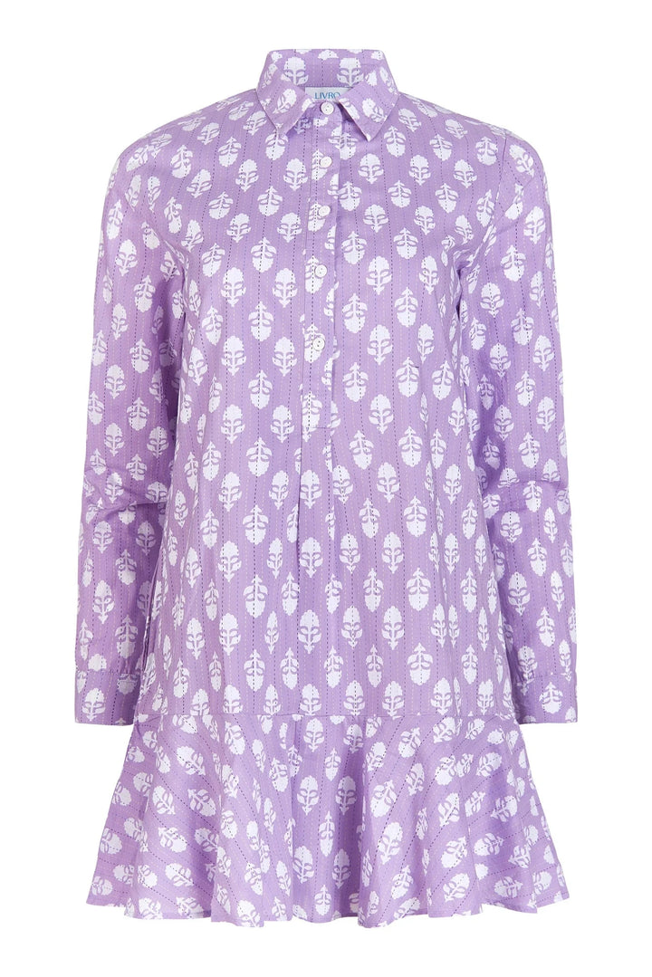 Polly Dress - Lavender Sprigs Womens Dress Livro 