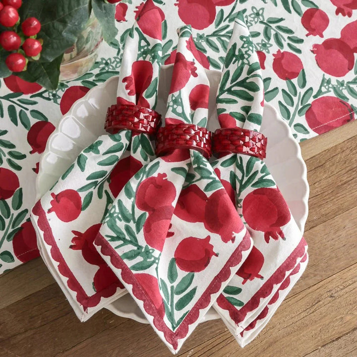 Pomegranate Vine Napkins - Set of 4 Dinner Napkins Pomegranate 