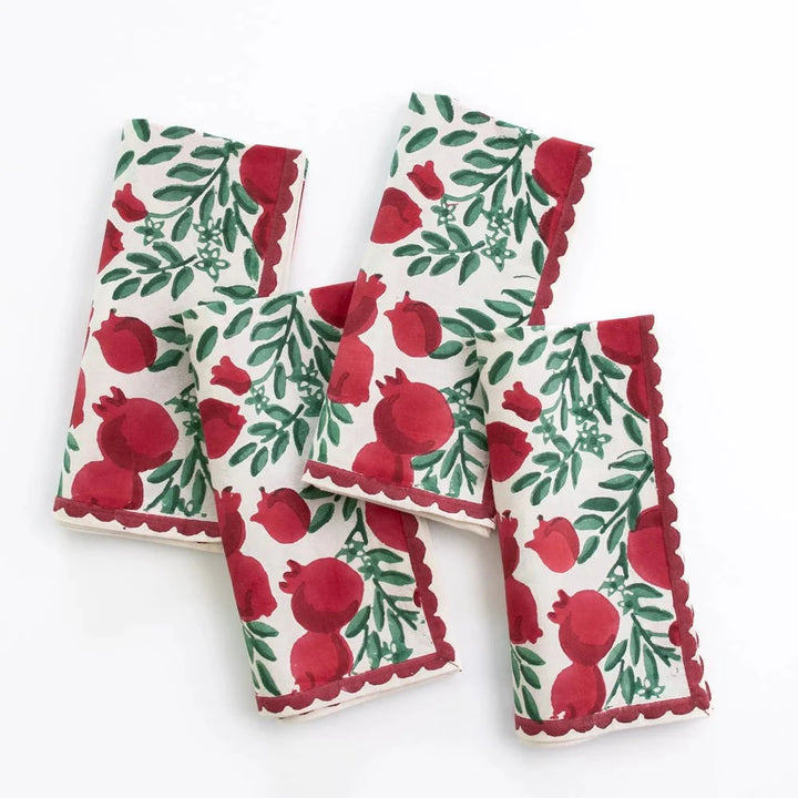 Pomegranate Vine Napkins - Set of 4 Dinner Napkins Pomegranate 
