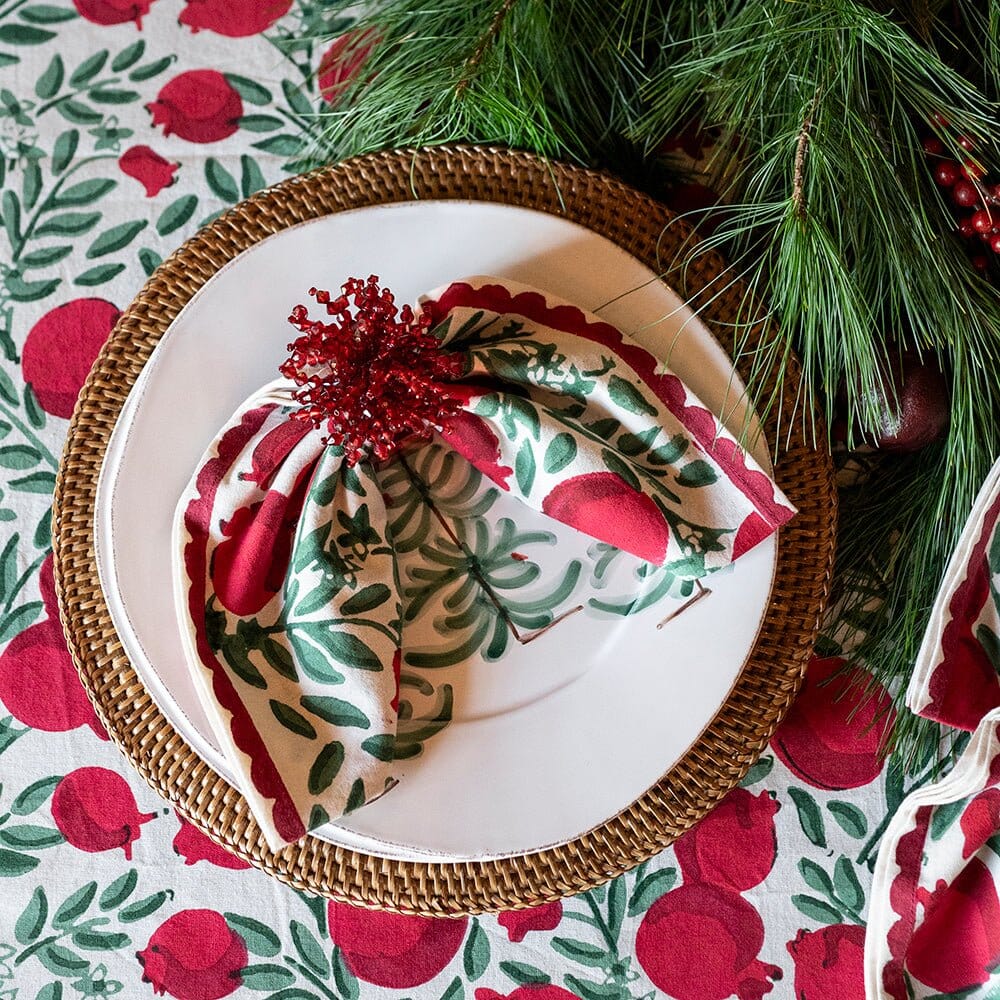 Pomegranate Vine Napkins - Set of 4 Dinner Napkins Pomegranate 