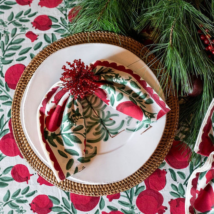 Pomegranate Vine Napkins - Set of 4 Dinner Napkins Pomegranate 