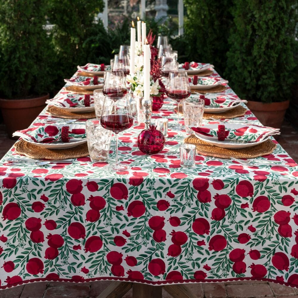 Pomegranate Vine Tablecloth - 60x120 Tablecloth Pomegranate 