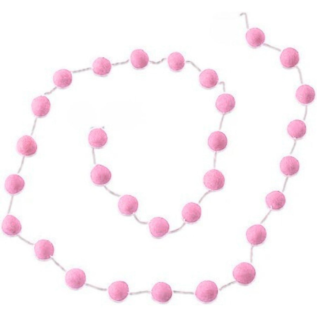 Pompom Pink Garland Wreaths & Garlands Shishi 