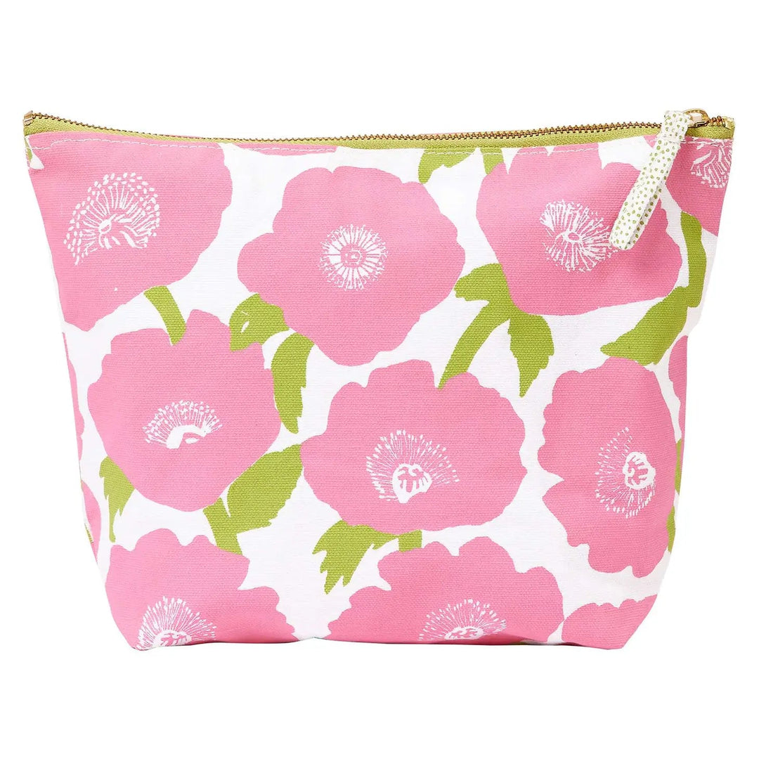 Poppies Pink Pouch Large Gift Bag Rock Flower Paper 