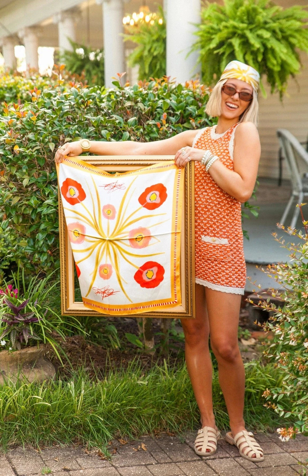 Poppy Fleur Silk Scarf Scarf KB's Canvas 