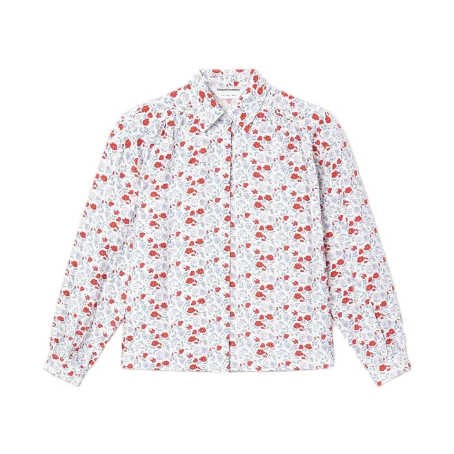 Poppy Floral Button Down Blouse Womens Shirt Compania Fantastica 