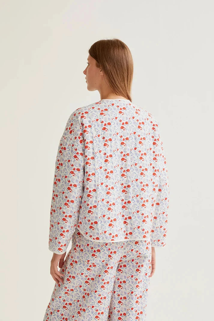 Poppy Floral Button Down Jacket Womens Jackets Compania Fantastica 