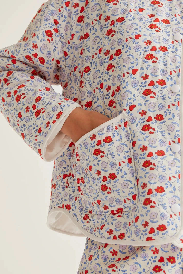Poppy Floral Button Down Jacket Womens Jackets Compania Fantastica 