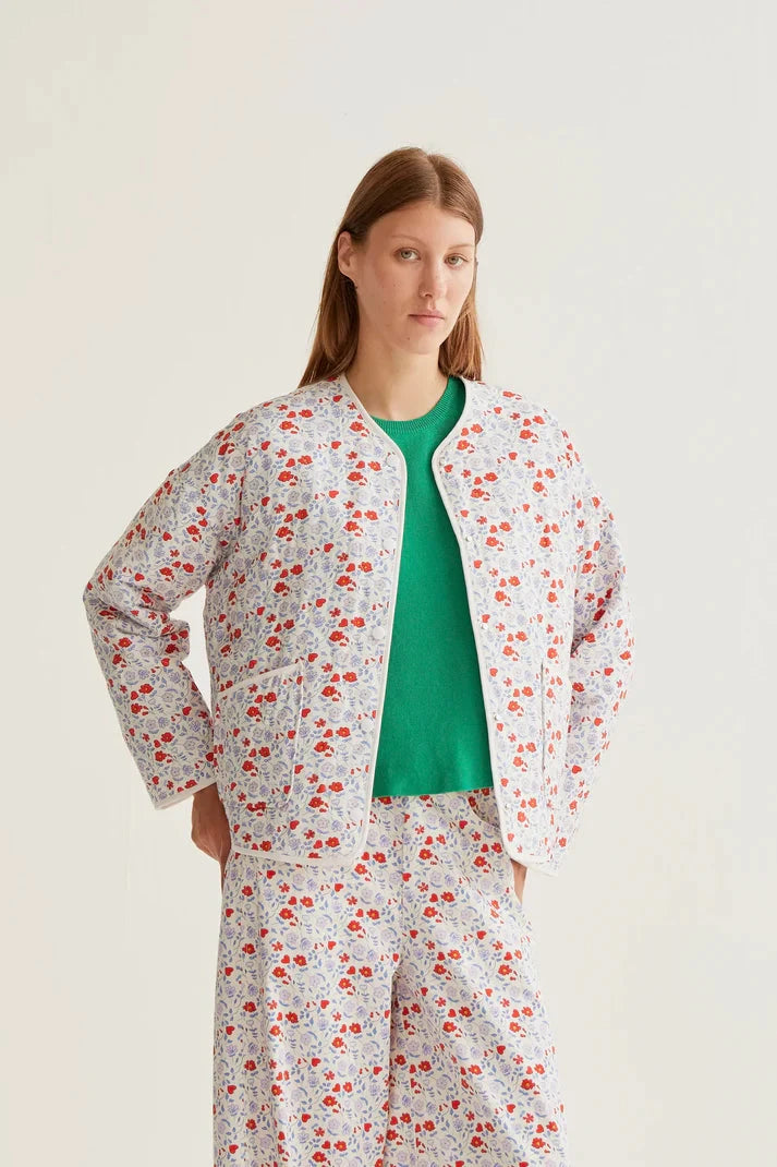 Poppy Floral Button Down Jacket Womens Jackets Compania Fantastica 