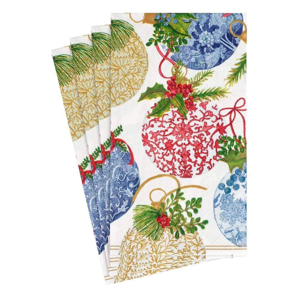 Porcelain Ornaments Guest Towel - 15 Per Package Guest Towels Caspari 