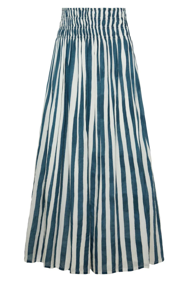 Porto Striped Skirt - Navy Womens Skirts Maison Marigold 