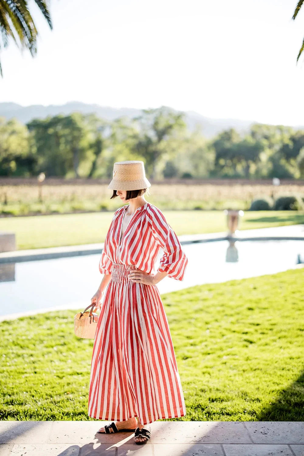 Porto Striped Skirt - Red Womens Skirts Maison Marigold 