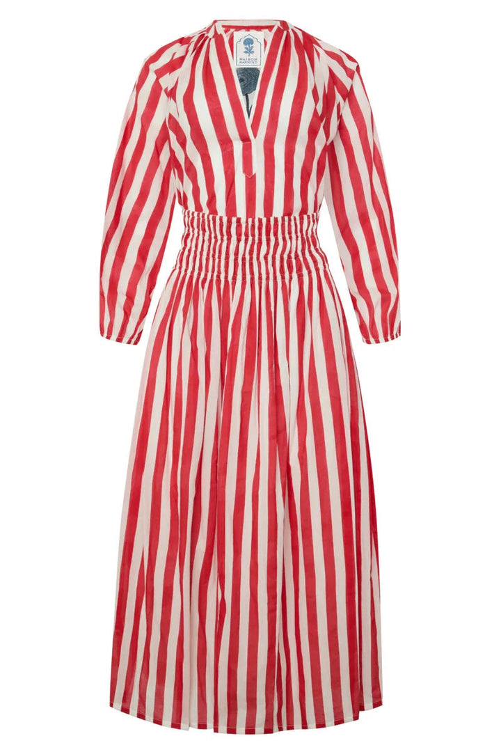 Porto Striped Skirt - Red Womens Skirts Maison Marigold 