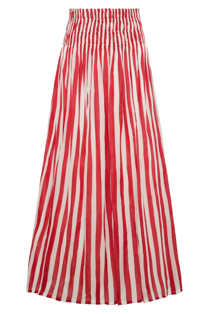 Porto Striped Skirt - Red Womens Skirts Maison Marigold 