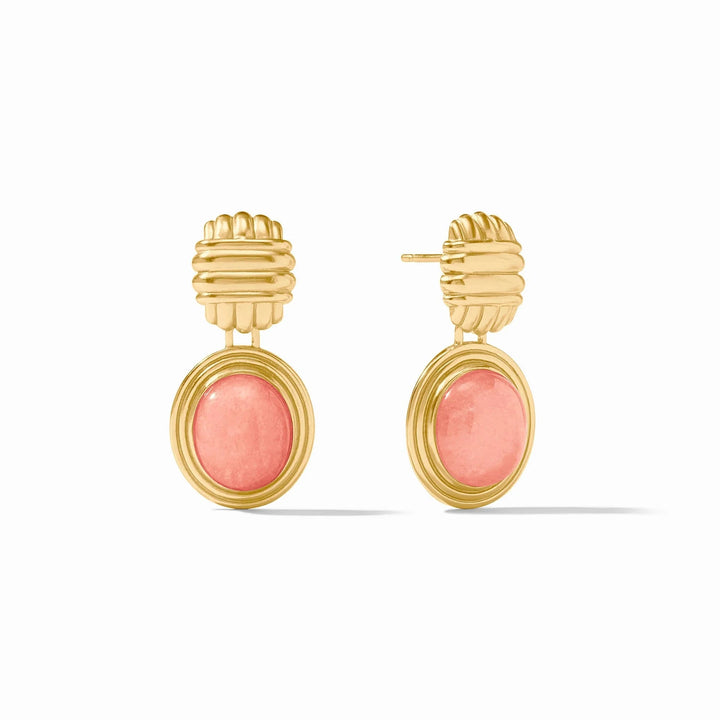 Portofino Stone Earrings - Melon Jade Womens Earrings Julie Vos 