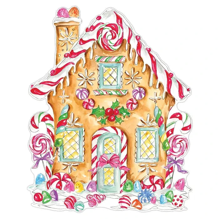 Posh Die Cut Gingerbread House with Candy Placemats Placemats Rosanne Beck 