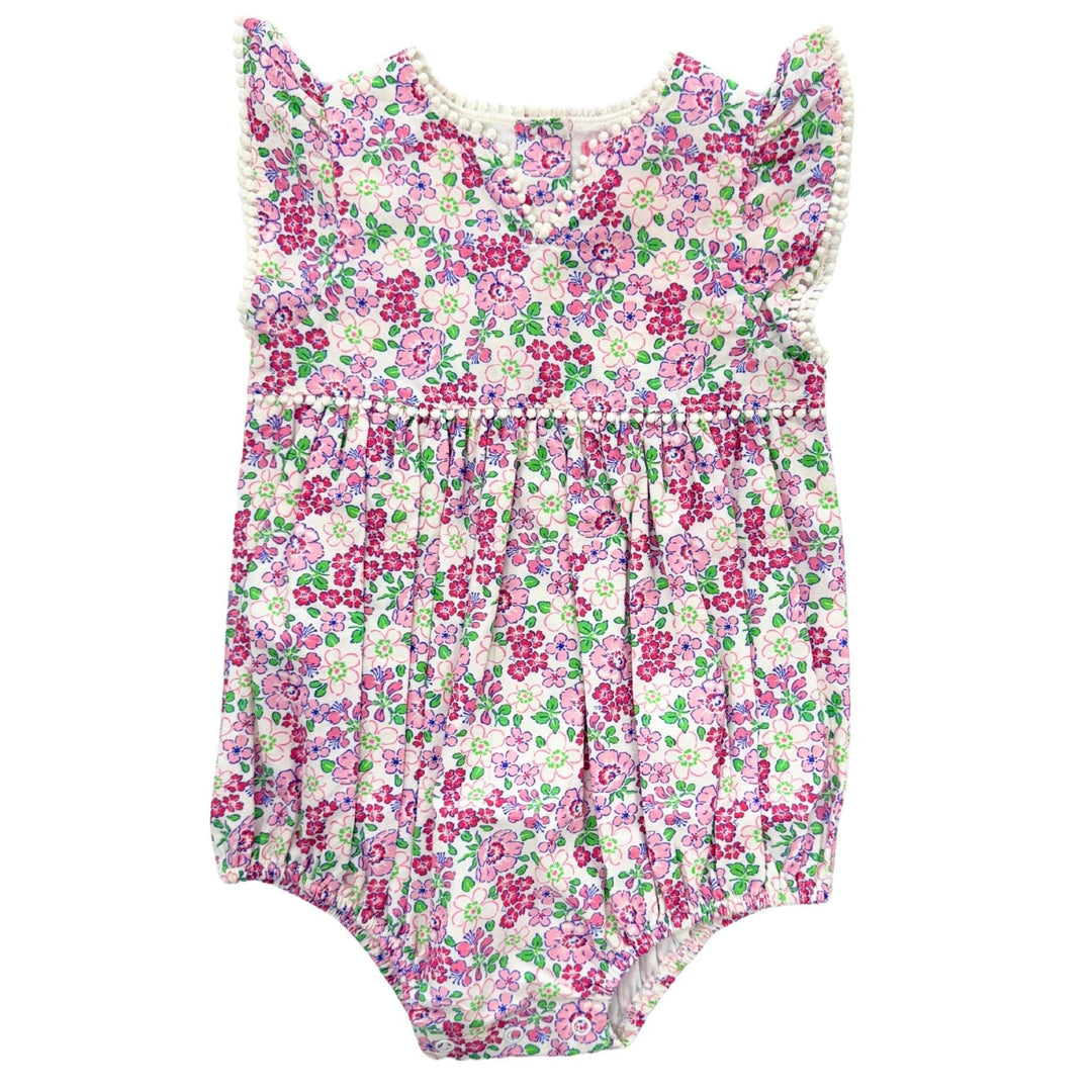 Positano Bubble - Pink Bloomsbury Blossoms Girl Bloomer Set Bisby 
