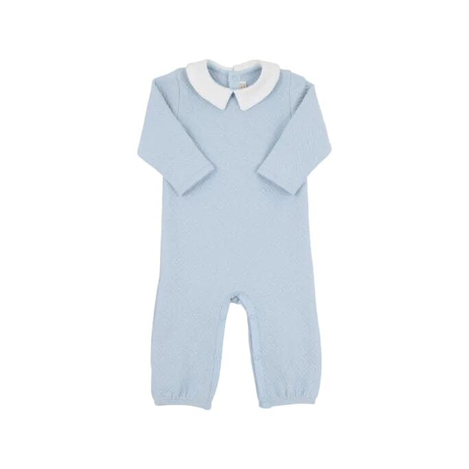 Potter's Playsuit - Buckhead Blue Boy Romper Beaufort Bonnet 