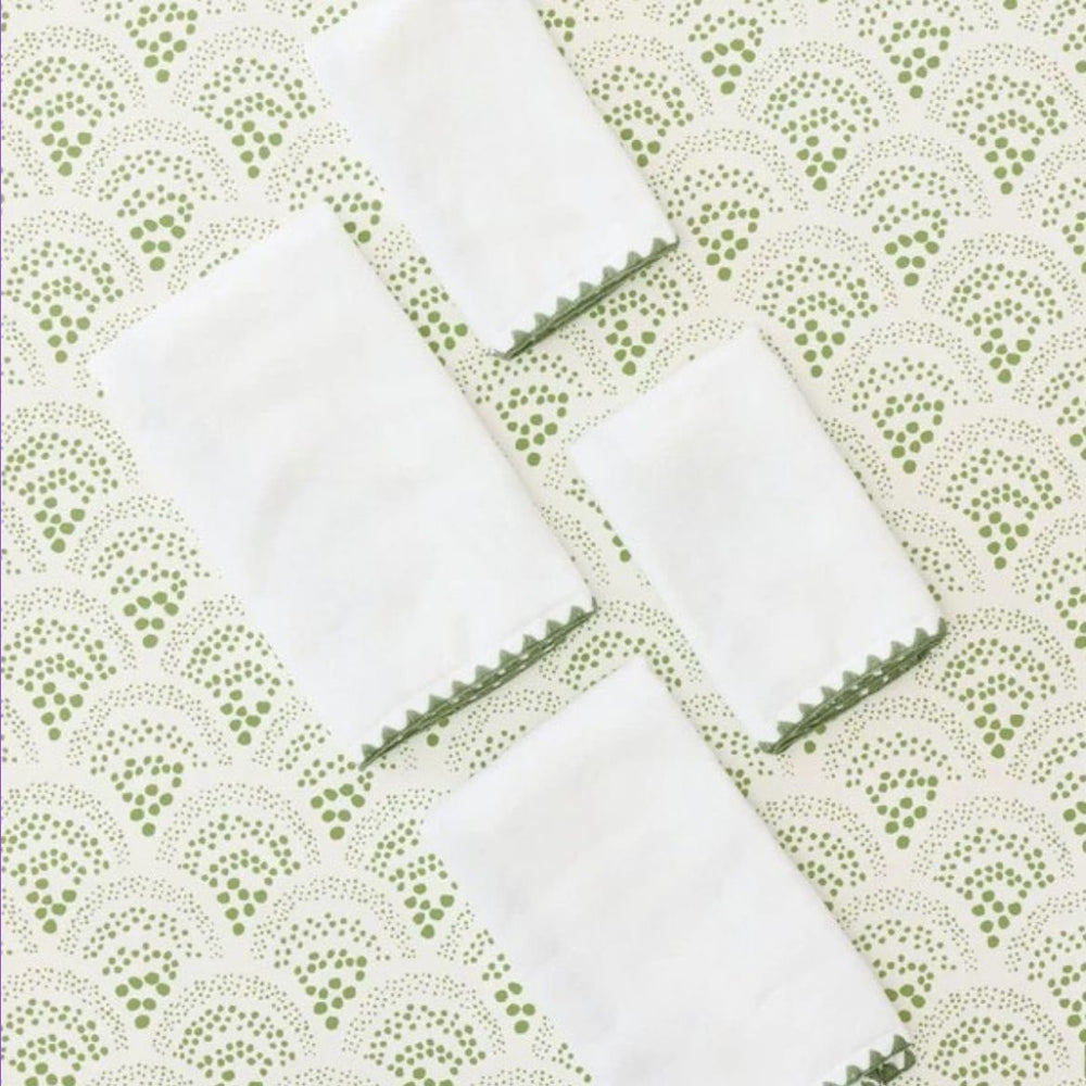 Powder Bath Towel - Green Stitching Bath Towels Weezie 