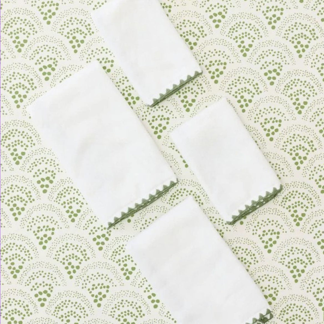 Powder Bath Towel - Green Stitching Bath Towels Weezie 